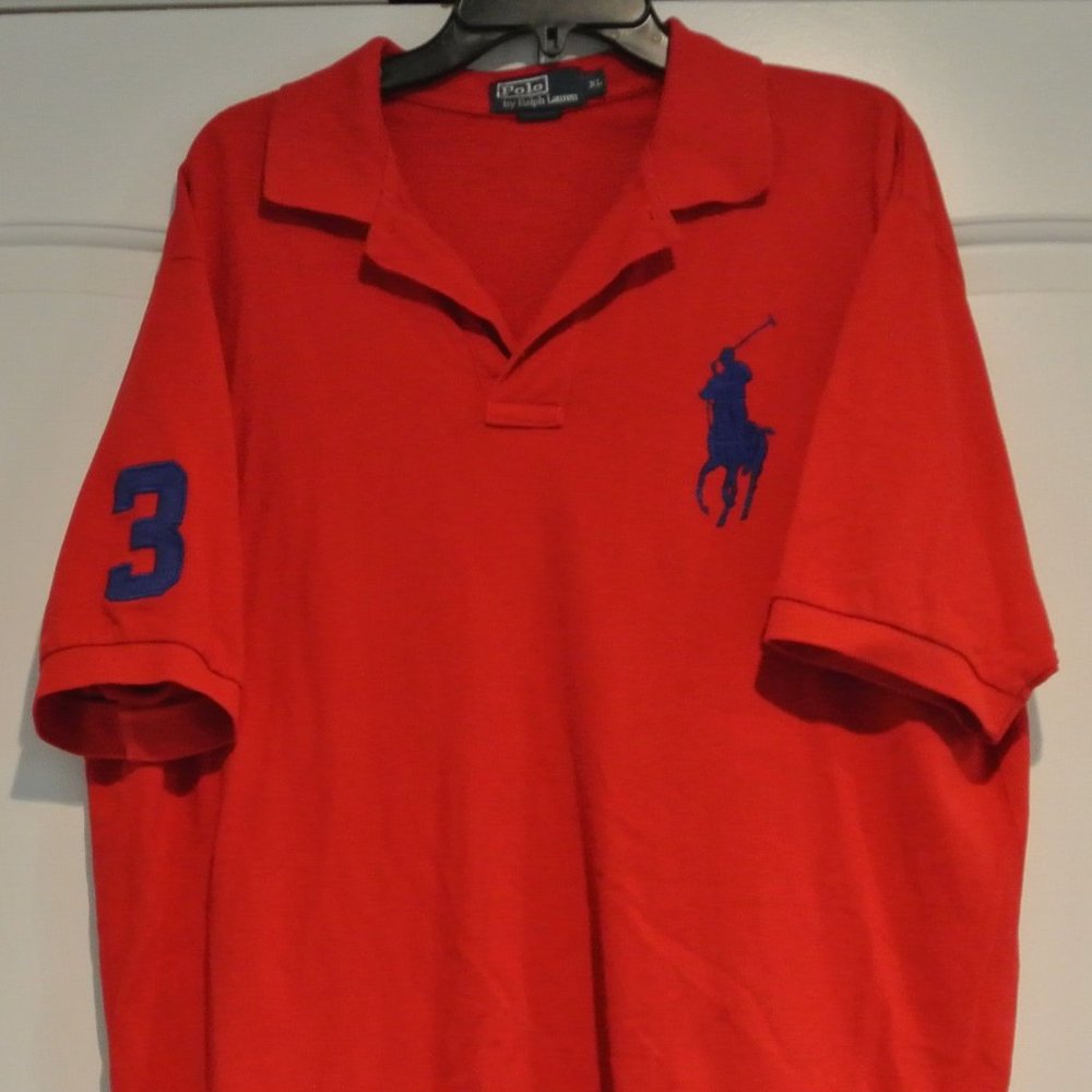 Men's Polo Ralph Lauren big pony short sleeve polo shirt - XL, red